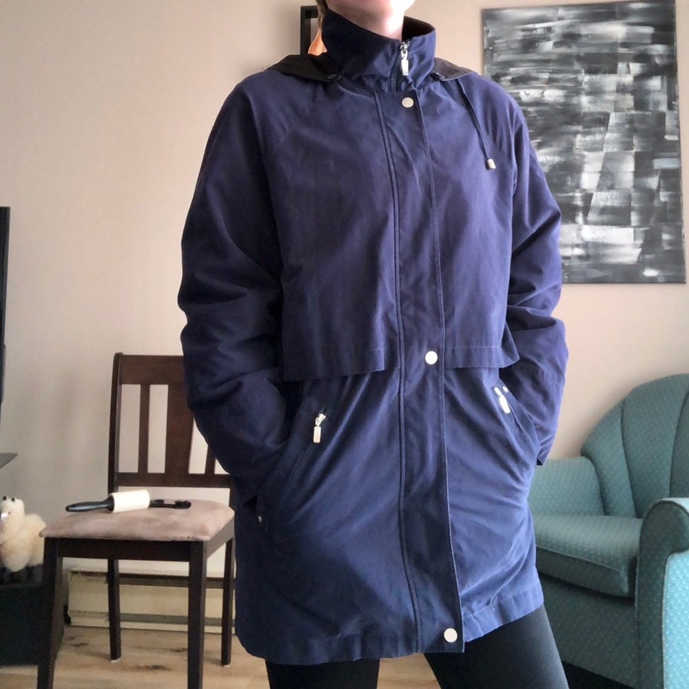 Vintage London Fog Hooded Short Trench Coat, Style: Leah